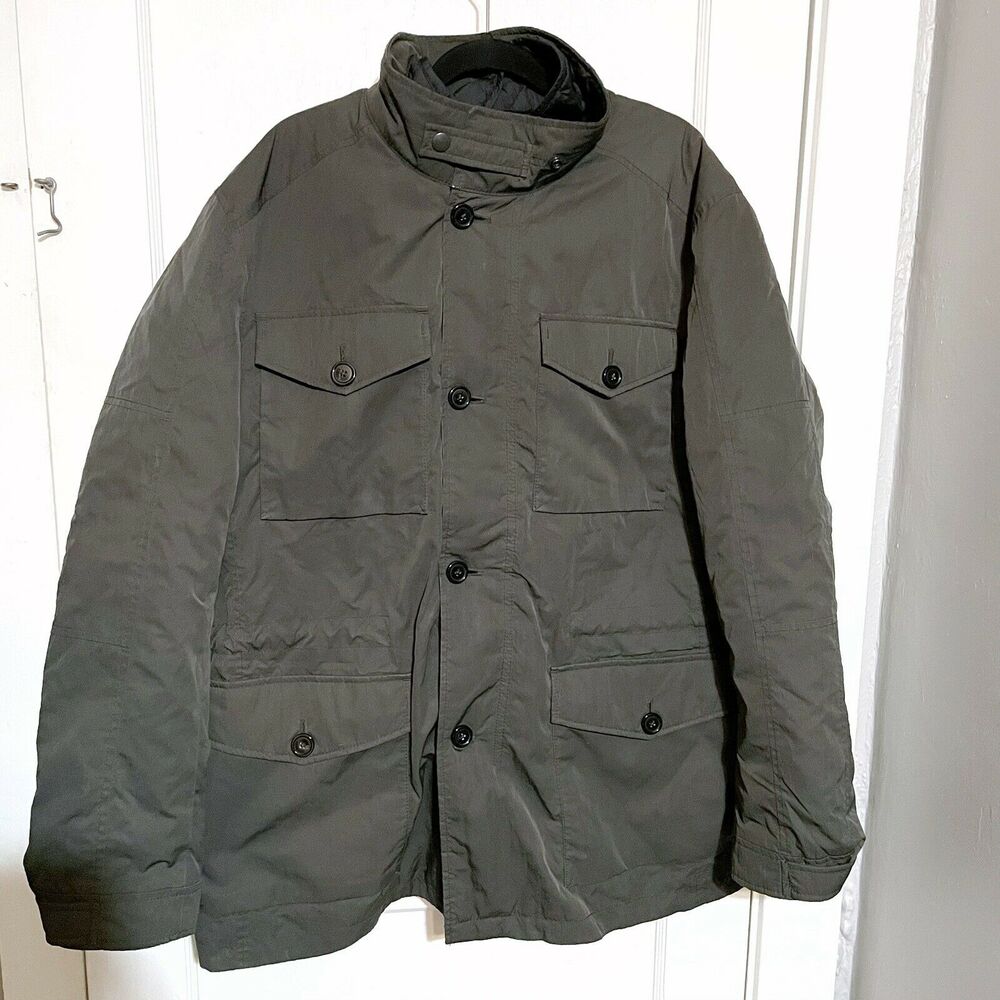 Cinque Size 56 XXL Gray Utlity Jacket Removable Quilted Lining Nylon